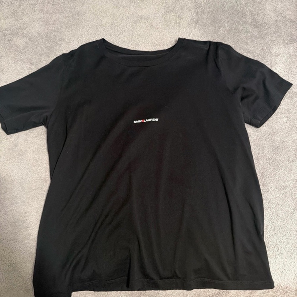 Saint Laurent Black Crew Neck Tee